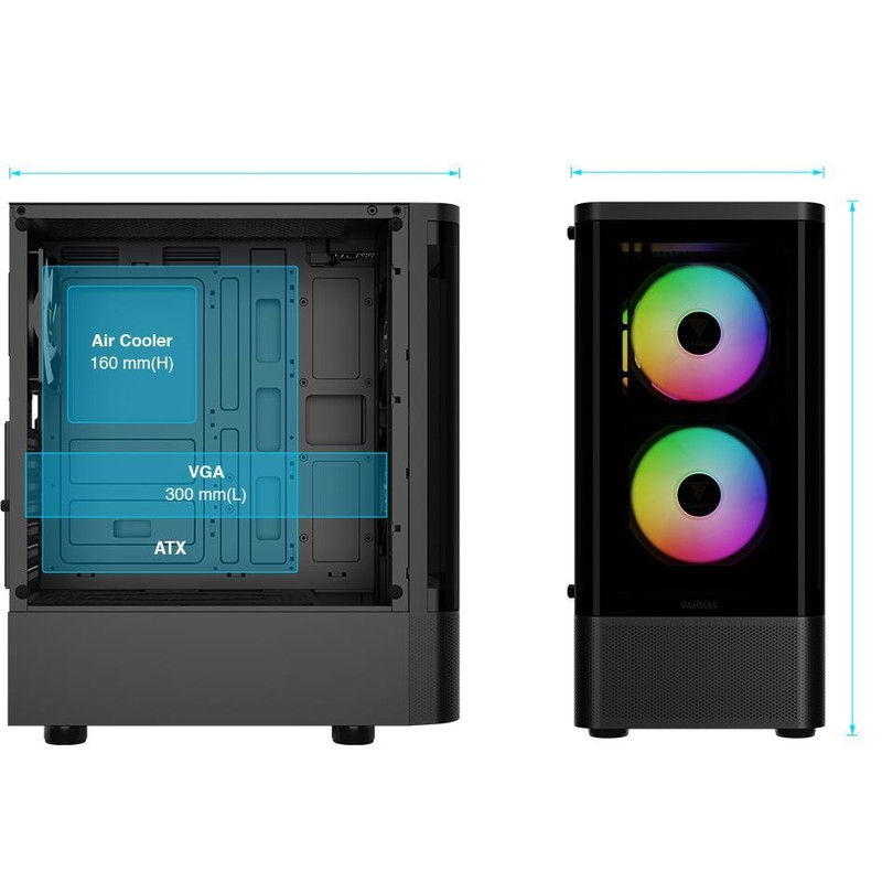 قیمت و خرید کیس کامپیوتر گیم دیاس مدل TALOS E3 CG