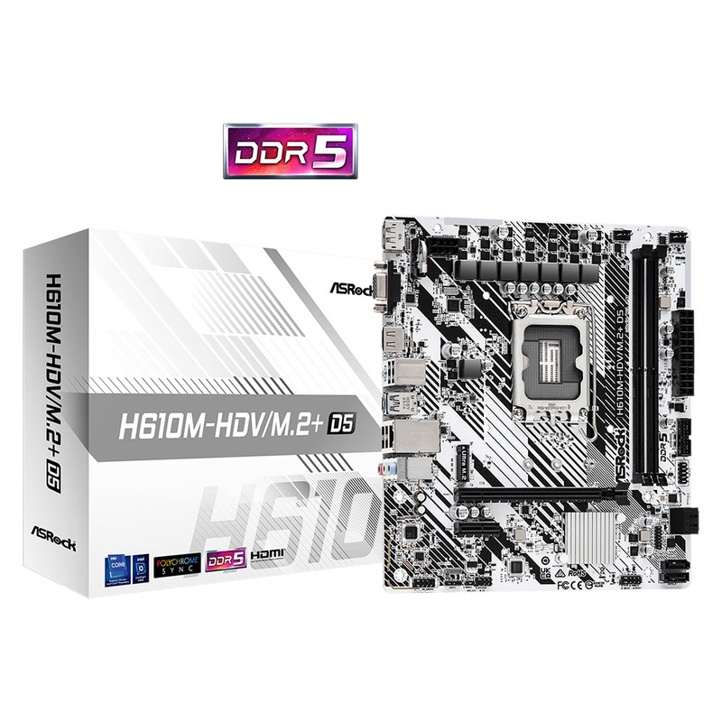 قیمت و خرید مادربرد ازراک مدل H610M-HDV/M.2 Plus D5