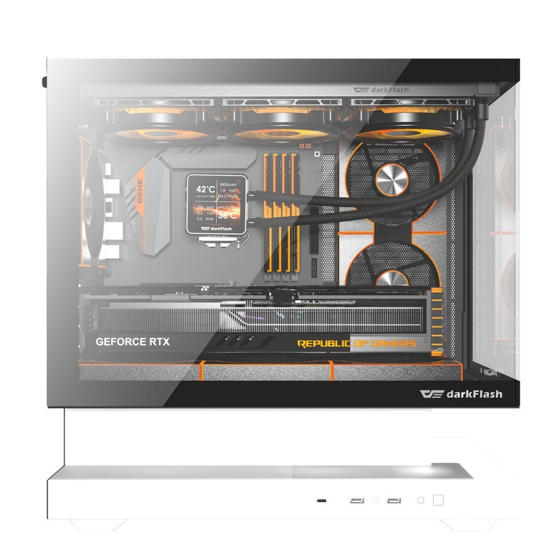 قیمت و خرید کیس کامپیوتر گیمینگ دارک فلش مدل FLOATRON F1 M-ATX B&W
