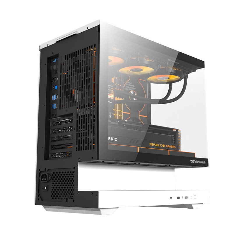 قیمت و خرید کیس کامپیوتر گیمینگ دارک فلش مدل FLOATRON F1 M-ATX B&W