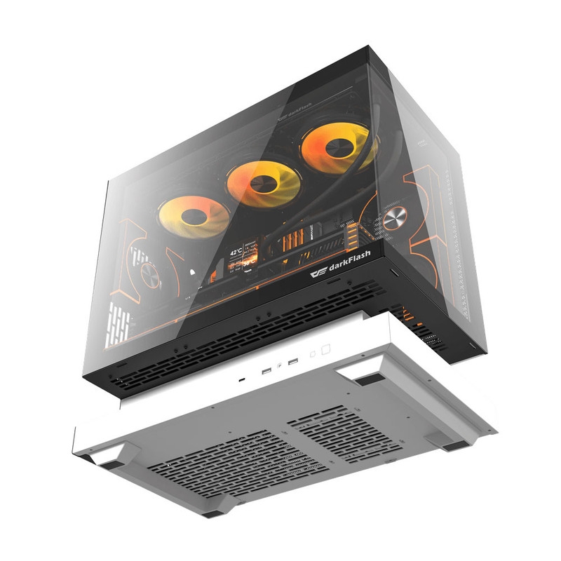 قیمت و خرید کیس کامپیوتر گیمینگ دارک فلش مدل FLOATRON F1 M-ATX B&W