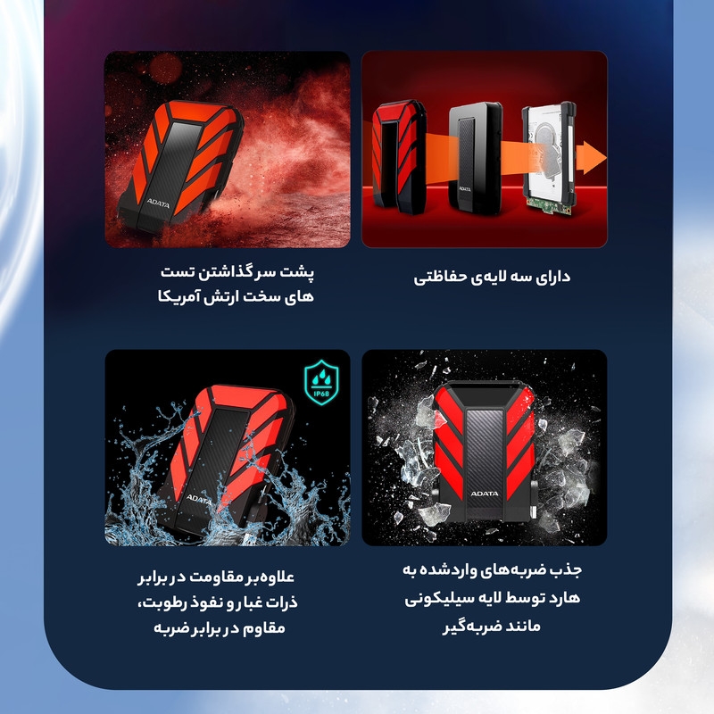 قیمت و خرید هارد اکسترنال ای دیتا مدل HD710 Pro ظرفیت 2 ترابایت با استاندارد ارتباطی USB 3.2 Gen1