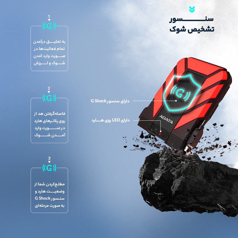 قیمت و خرید هارد اکسترنال ای دیتا مدل HD710 Pro ظرفیت 2 ترابایت با استاندارد ارتباطی USB 3.2 Gen1