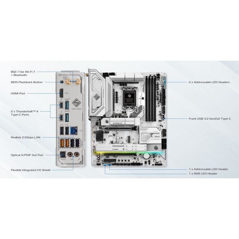 قیمت و خرید مادربرد ازراک مدل Z890 Steel Legend WiFi