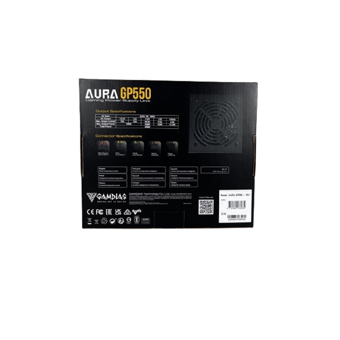 قیمت و خرید منبع تغذیه کامپیوتر گیم دیاس مدل AURA GP550