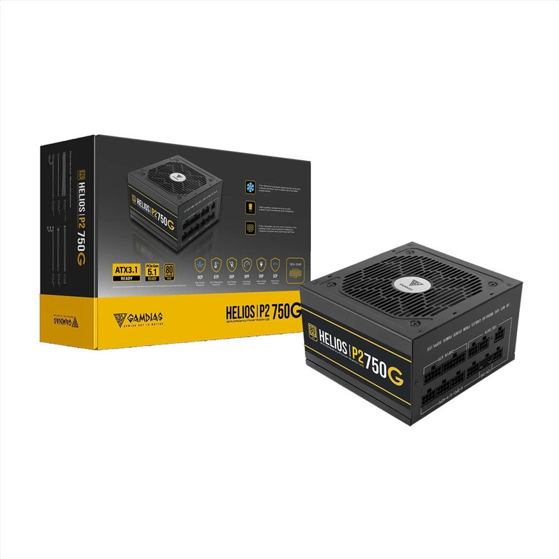 قیمت و خرید منبع تغذیه کامپیوتر 750 وات گیم دیاس مدل HELIOS P2-750G V2