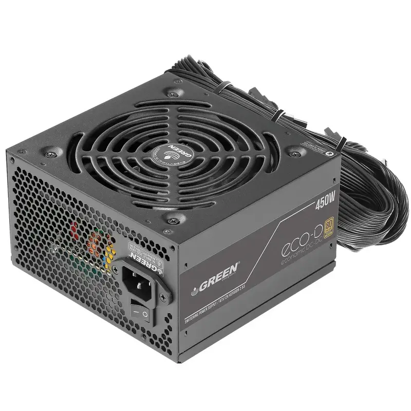 قیمت و خرید منبع تغذیه کامپیوتر 450W وات گرین مدل GP450A-ECO D