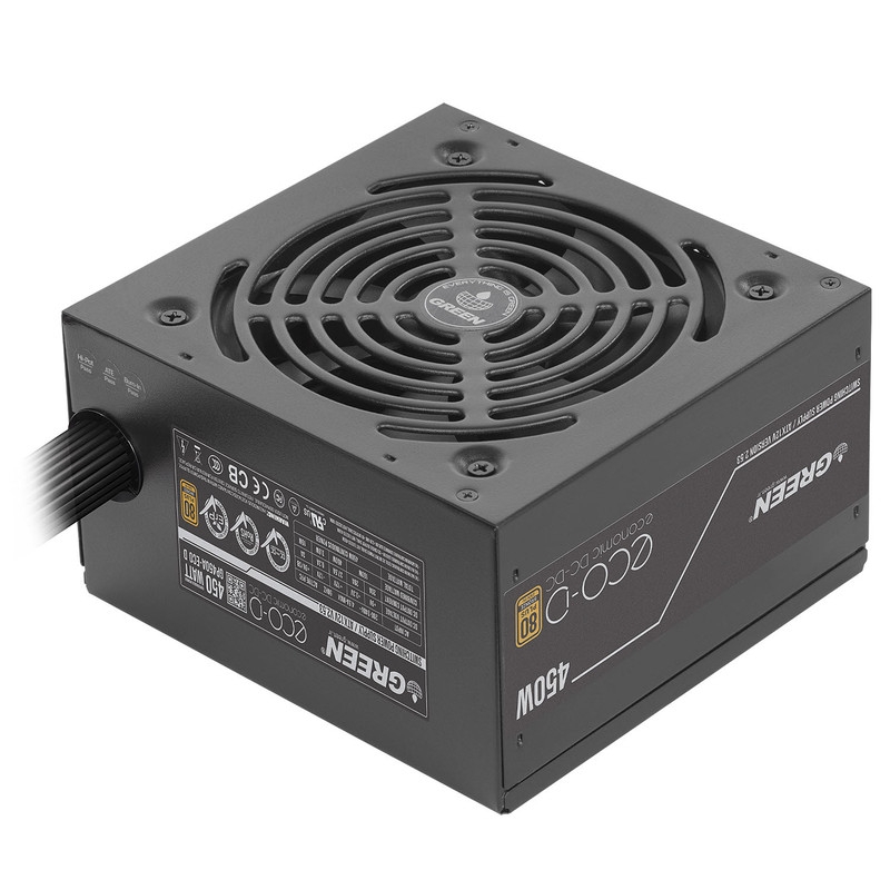 قیمت و خرید منبع تغذیه کامپیوتر 450W وات گرین مدل GP450A-ECO D