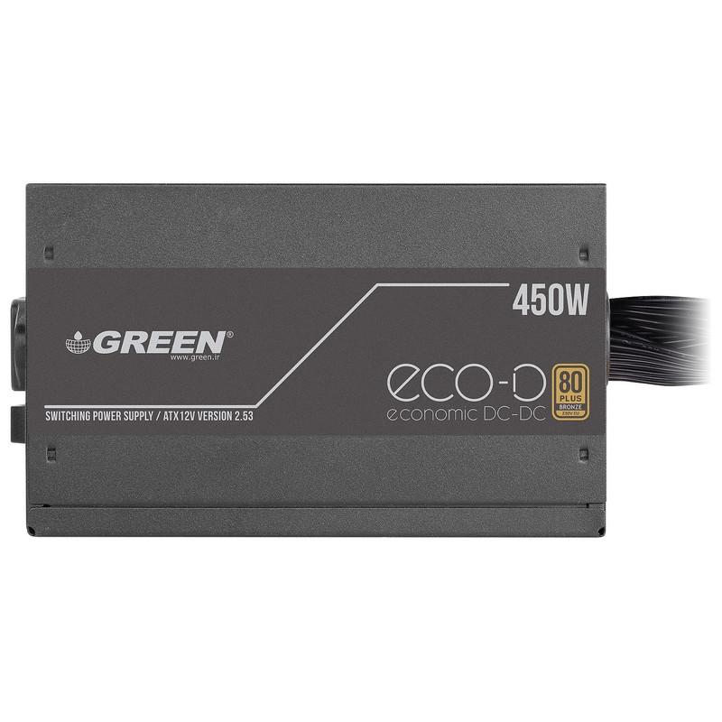 قیمت و خرید منبع تغذیه کامپیوتر 450W وات گرین مدل GP450A-ECO D