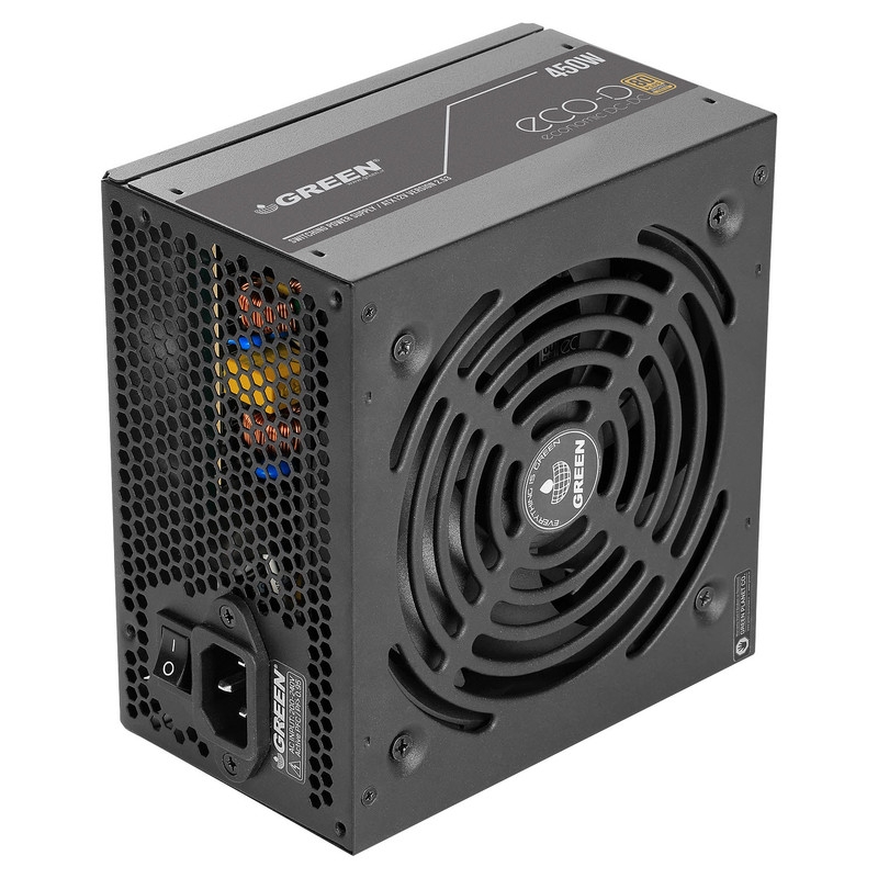 قیمت و خرید منبع تغذیه کامپیوتر 450W وات گرین مدل GP450A-ECO D