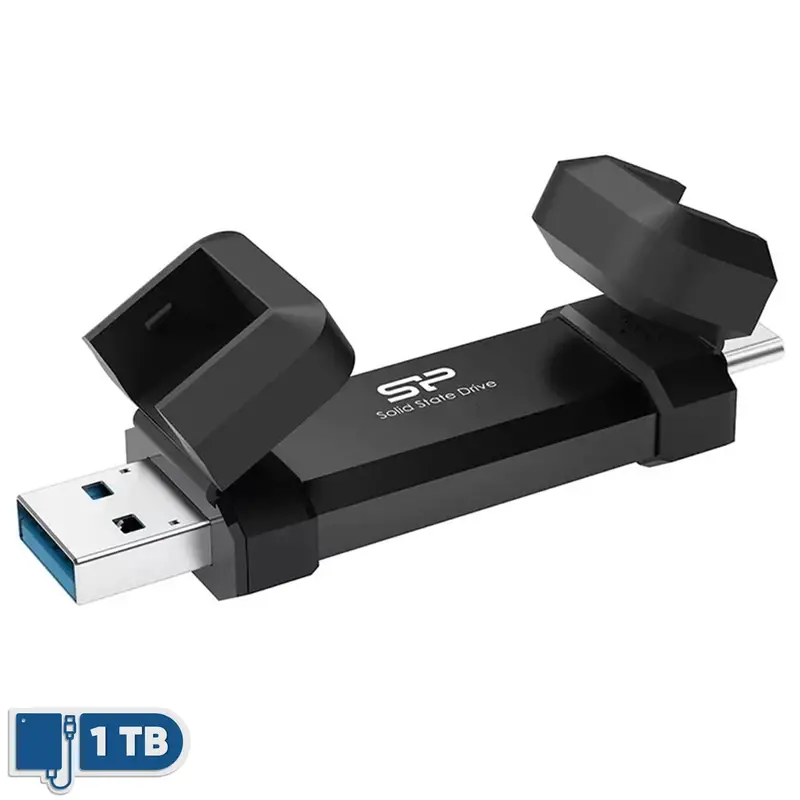 قیمت و خرید اس اس دی اکسترنال سیلیکون پاور مدل DS72 ظرفیت 1 ترابایت رابط USB 3.2 Gen2