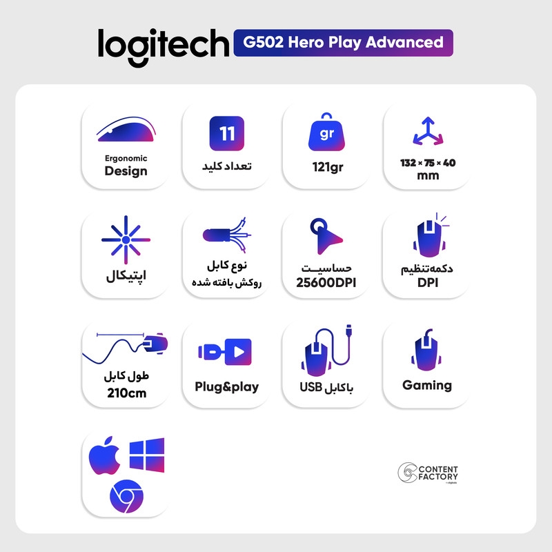 قیمت و خرید ماوس مخصوص بازی لاجیتک مدل G502 Hero