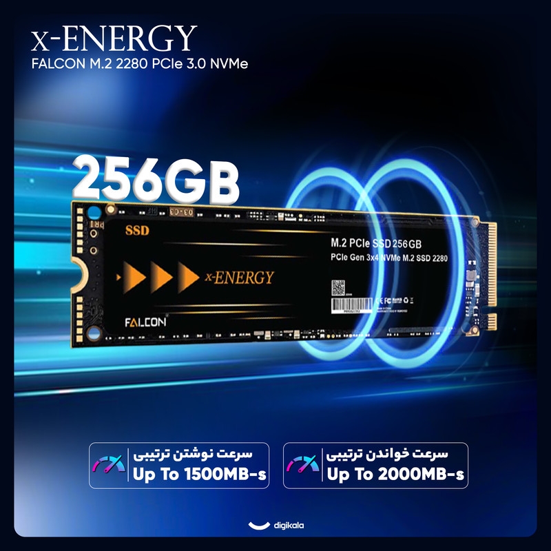 قیمت و خرید اس اس دی اینترنال PCIe Gen3 x4 ایکس انرژی مدل FALCON ظرفیت 256 گیگابایت