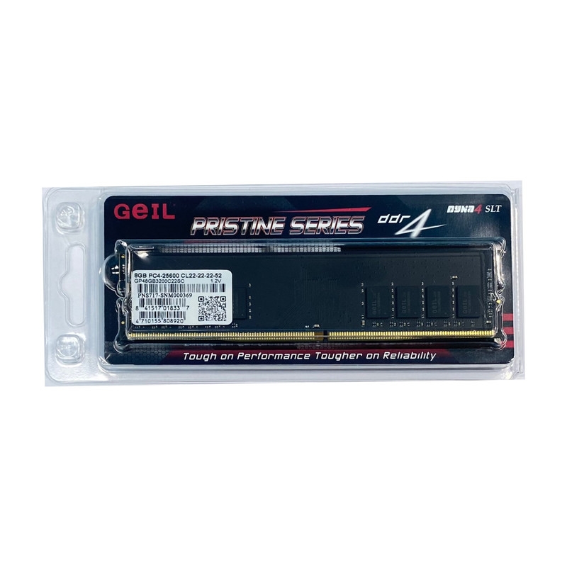 قیمت و خرید رم دسکتاپ DDR4 دو کاناله 3200 مگاهرتز CL22 گیل مدل Pristine ظرفیت 8 گیگابایت