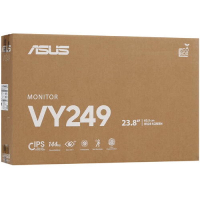 قیمت و خرید مانیتور 23.8 اینچ ایسوس مدل VY249HGE، رزولوشن Full-HD، پنل IPS، نرخ بروزرسانی 144 هرتز، با نسبت تصویر 16:9، دارای پورت HDMI و خروجی هدفون