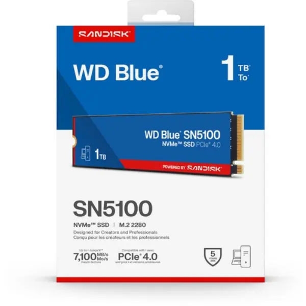 قیمت و خرید اس اس دی اینترنال PCIe Gen4 x4 وسترن دیجیتال مدل SN5100 ظرفیت 1 ترابایت