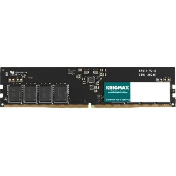 قیمت و خرید رم کامپیوتر کینگ‌مکس DDR5 تک کاناله 8 گیگابایت 4800 مگاهرتز U-DIMM با تایمینگ 40 و مصرف توان بهینه