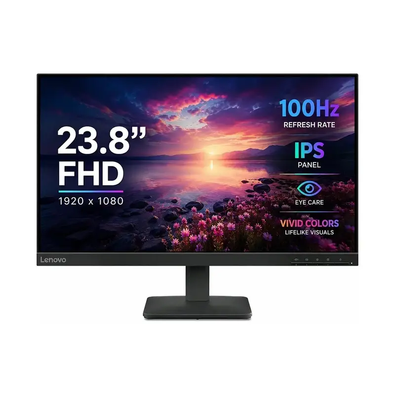 قیمت و خرید مانیتور 23.8 اینچ لنوو مدل L24-4e با وضوح Full HD، پنل IPS و نرخ به‌روزرسانی 100 هرتز