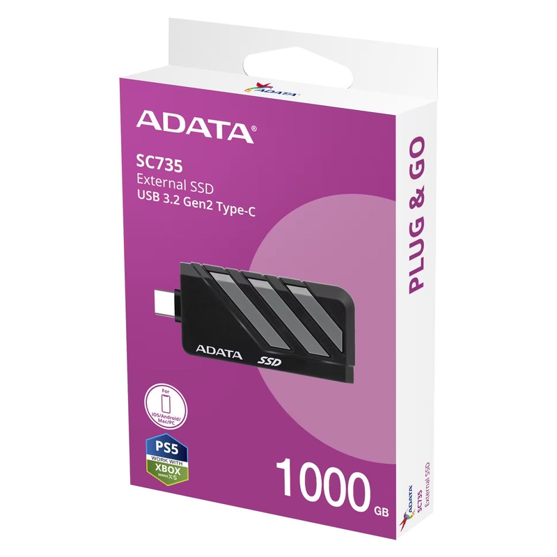قیمت و خرید اس اس دی اکسترنال ای دیتا مدل SC735 ظرفیت 1 ترابایت رابط USB 3.2 Gen2