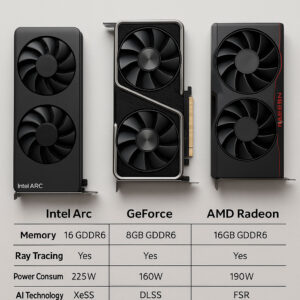 مقایسه جامع کارت گرافیک‌های اینتل با GeForce و AMD